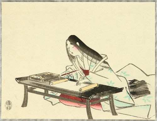 MURASAKI SHIKIBU, THE FAMOUS AUTHOR OF THE STORY OF GENJI, IN THE HEIAN COURT FROM TOKYO WEEKENDER